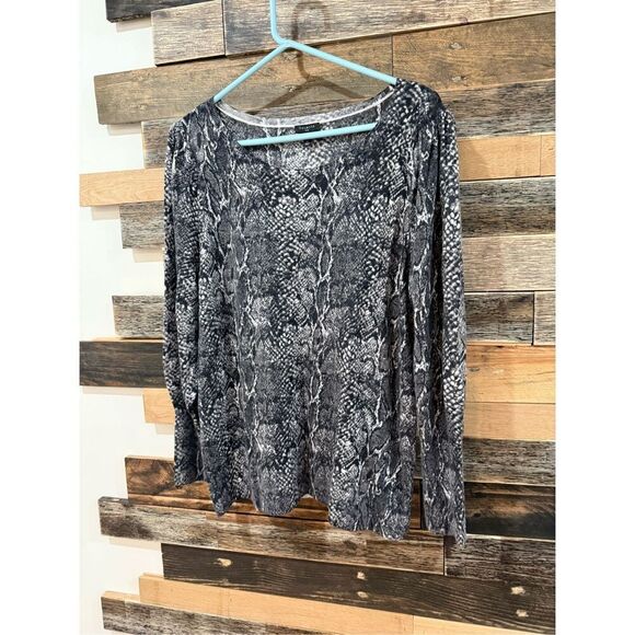 Talbots wool Sweater pullover snake print sz 1X - Picture 1 of 6